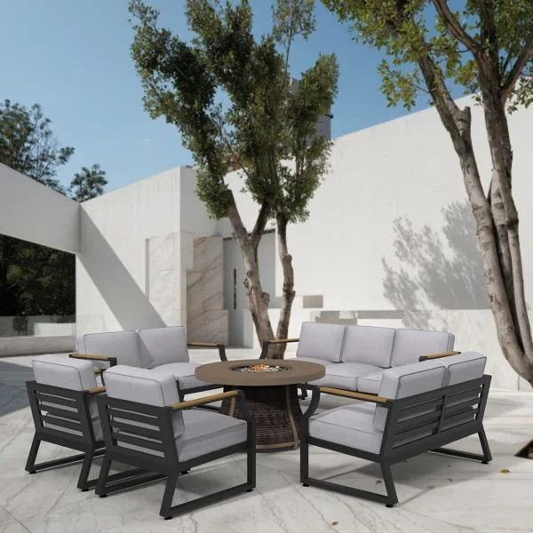 Areefa 9 - Person Outdoor Seating Group with Cushions