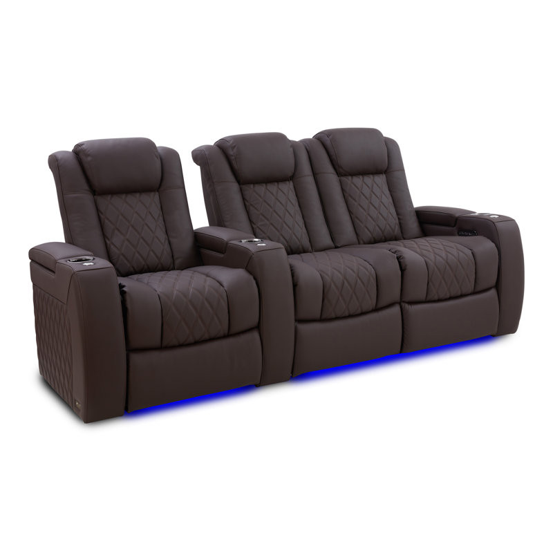 Leather Home Theater Seating with Cup Holder