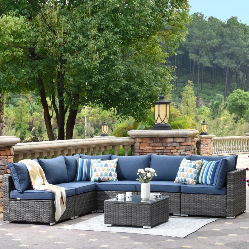 Aliva Rattan Sectional Seating Group