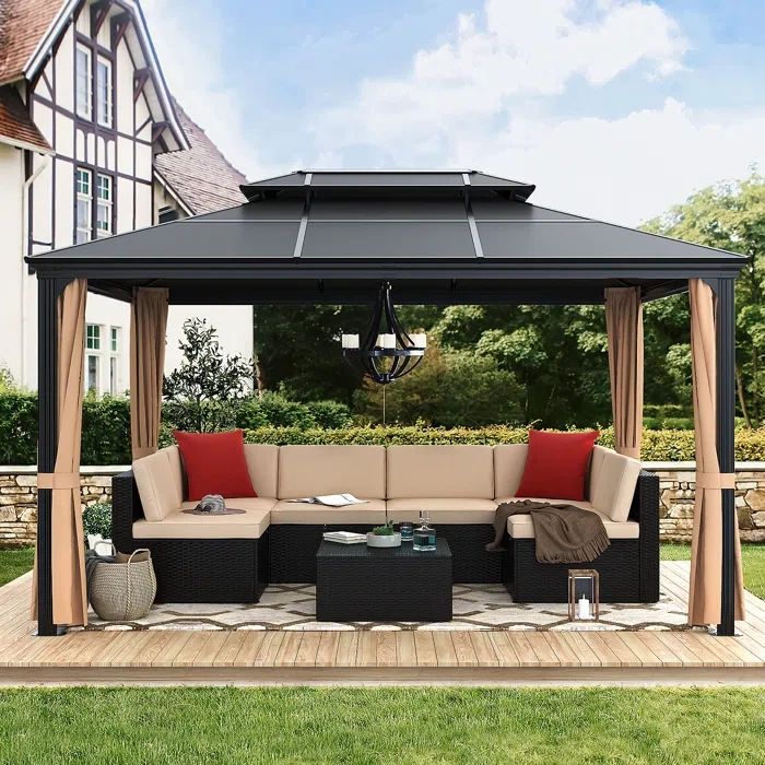 13 Ft. W x 10 Ft. D Steel Patio Gazebo