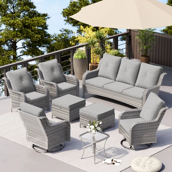 Ashantis 7 - Person Outdoor Seating Group with Cushions