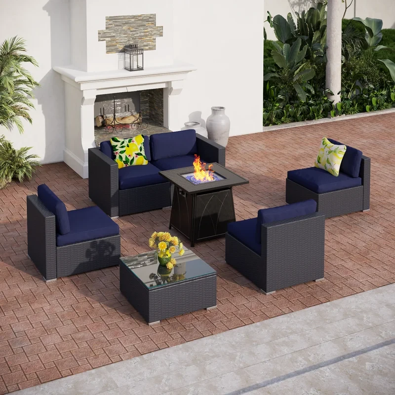 Alyah 5 - Person Outdoor Seating Group with Cushions