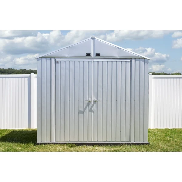 8 ft. W x 6 ft. D Galvanized Steel Portable Storage Shed