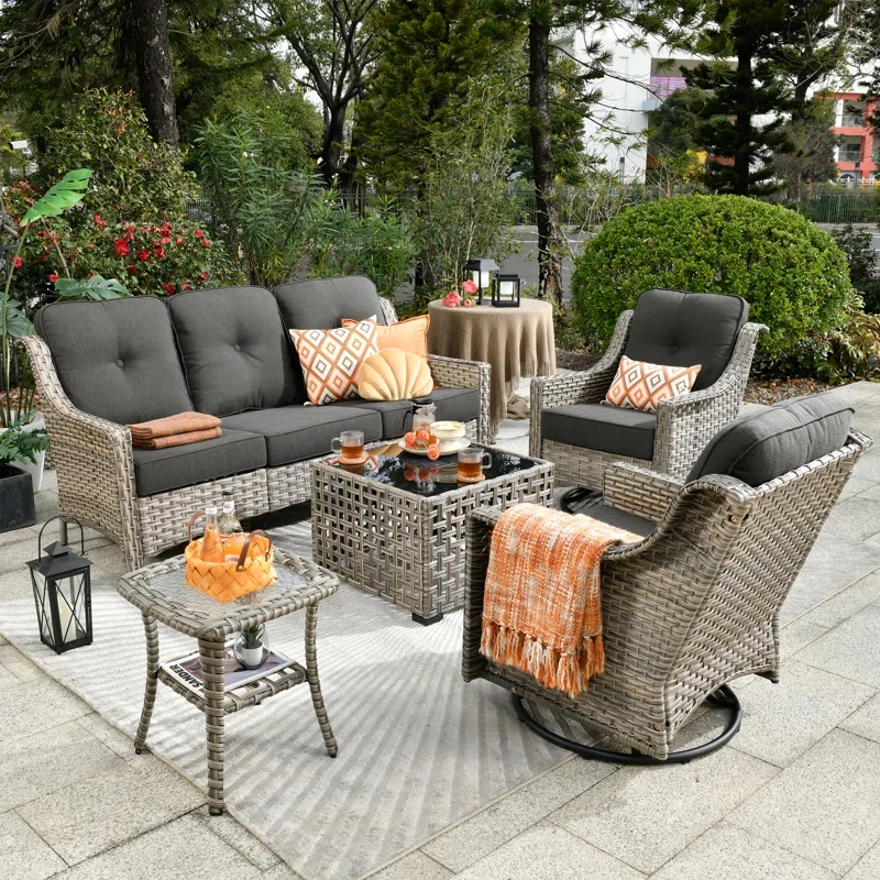 Daliya 5 - Person Outdoor Seating Group with Cushions