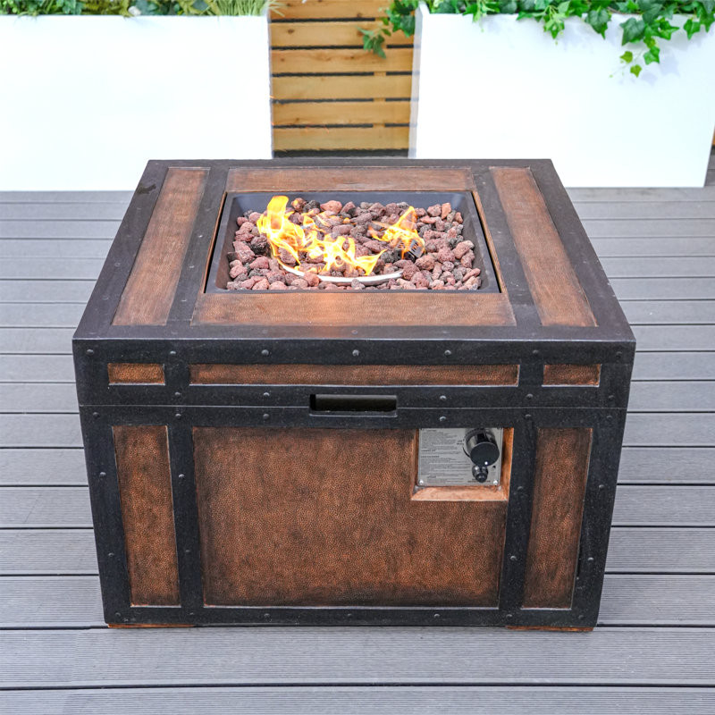 Frerichs 24'' H Cast Iron Propane Outdoor Outdoor Fireplace