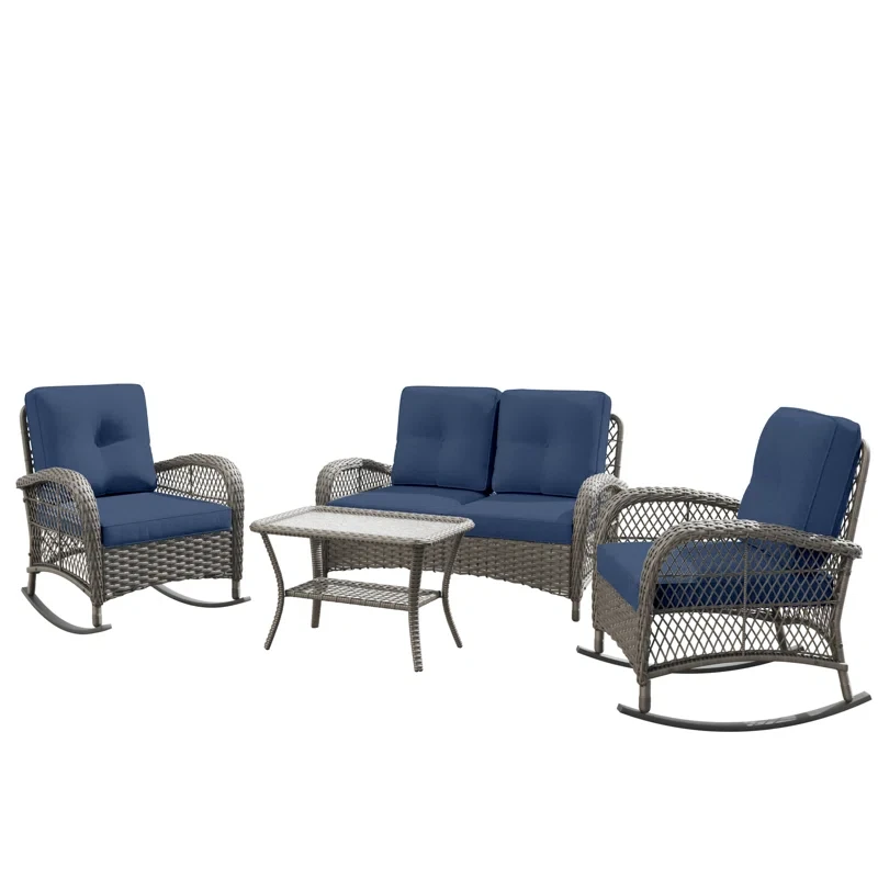 Lynnsay 4 - Person Outdoor Seating Group with Cushions