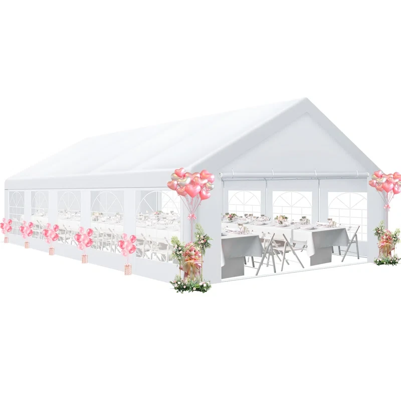 16×32 FT Heavy Duty Party Tent With 8 Removable Sidewalls