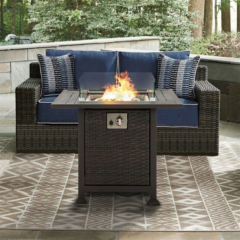 Lyllie Outdoor Propane Fire Pit Table