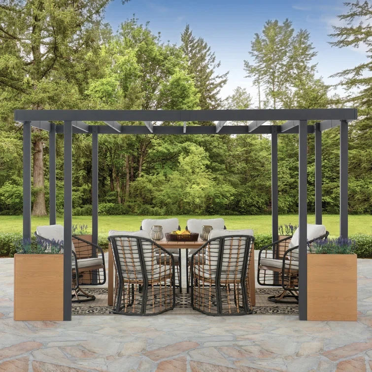 Marbella 12 Ft. W x 10 Ft. D Steel Pergola