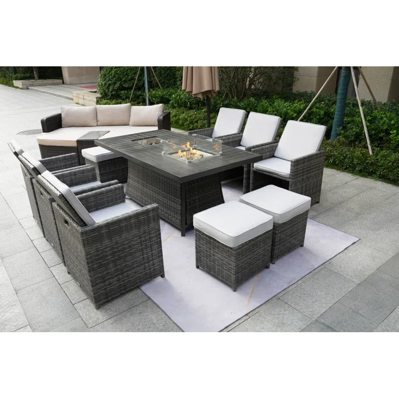 Aliaksey 15 - Person Outdoor Seating Group with Cushions