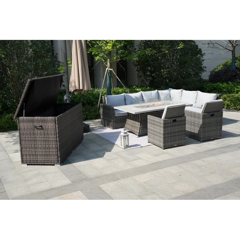 Alseepa 10 - Person Outdoor Seating Group with Cushions