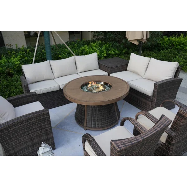 Areefa 8 - Person Outdoor Seating Group with Cushions