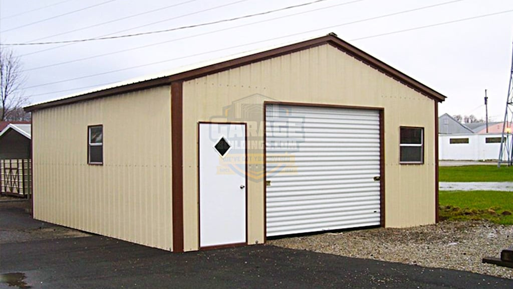 Metal Garages 22'x24' All Vertical Garage