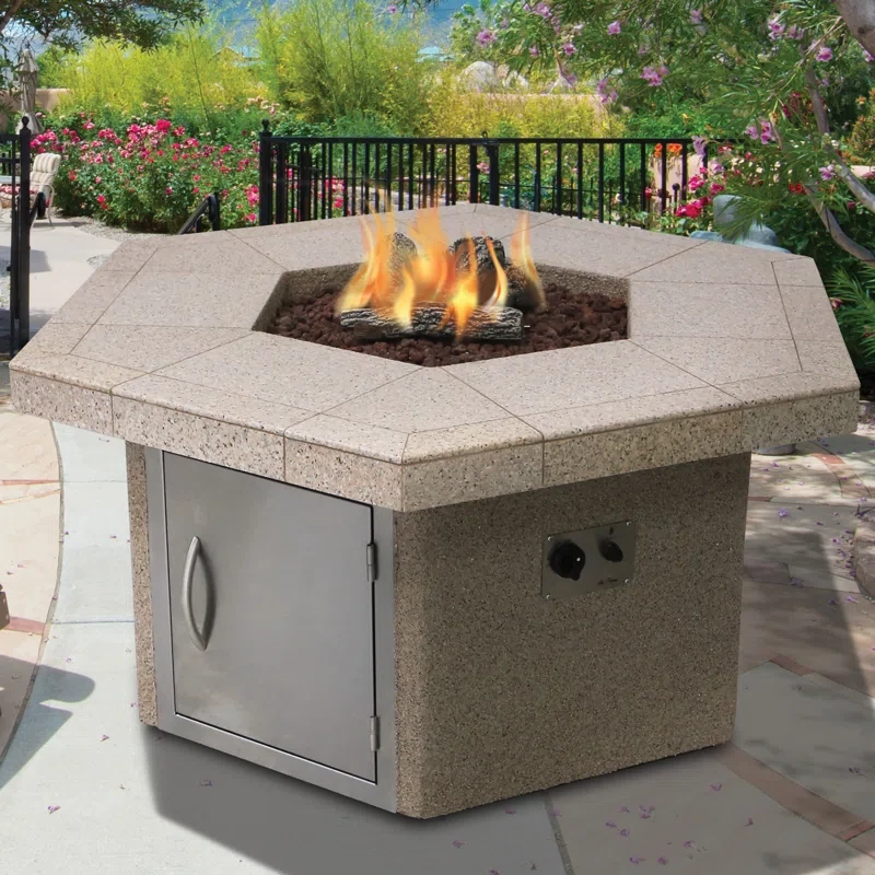 25" H Propane Outdoor Fireplace