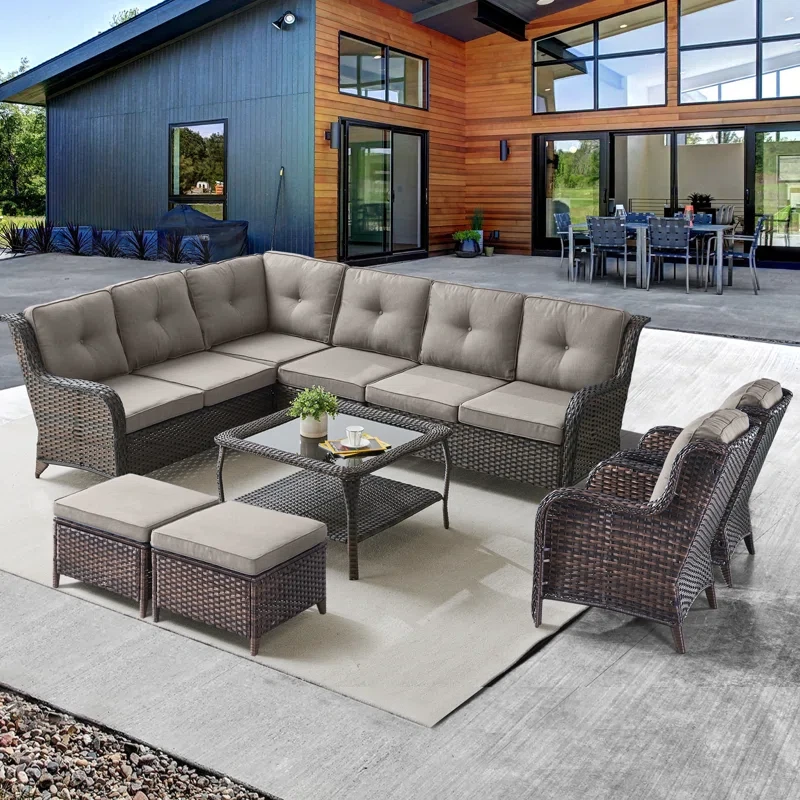 Starcena 8 - Person Outdoor Seating Group with Cushions