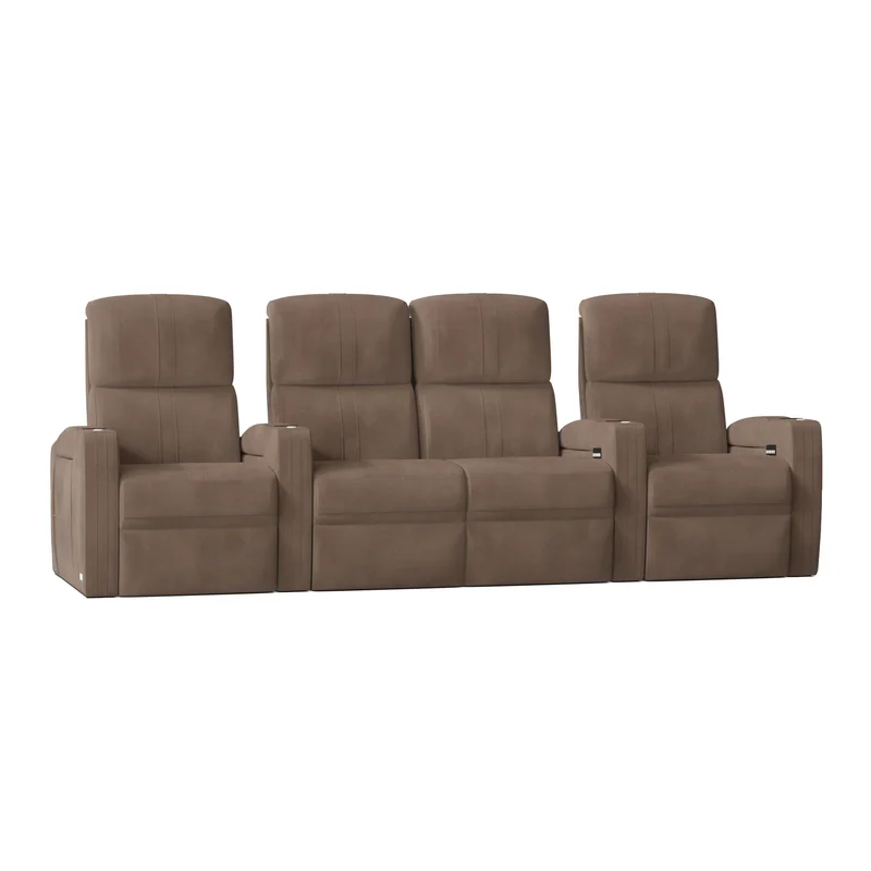 Flash HR Series Upholstered Power Reclining Home Theater Seating with Cup Holder