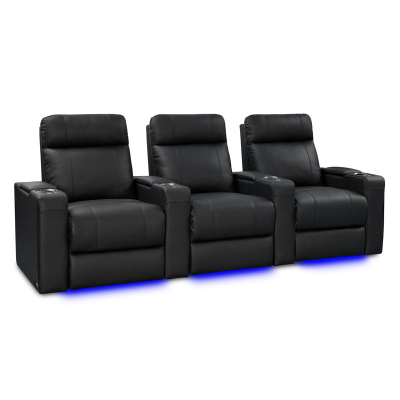Leather Home Theater Seating with Cup Holder