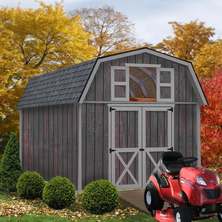 Woodville 10 ft. W x 16 ft. D Solid Wood Storage Shed