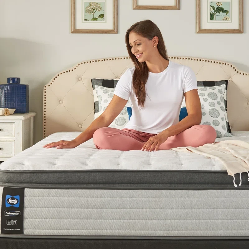 Sealy Posturepedic Mill Road 14" Medium Pillow Top Innerspring King Mattress And Box Spring Set