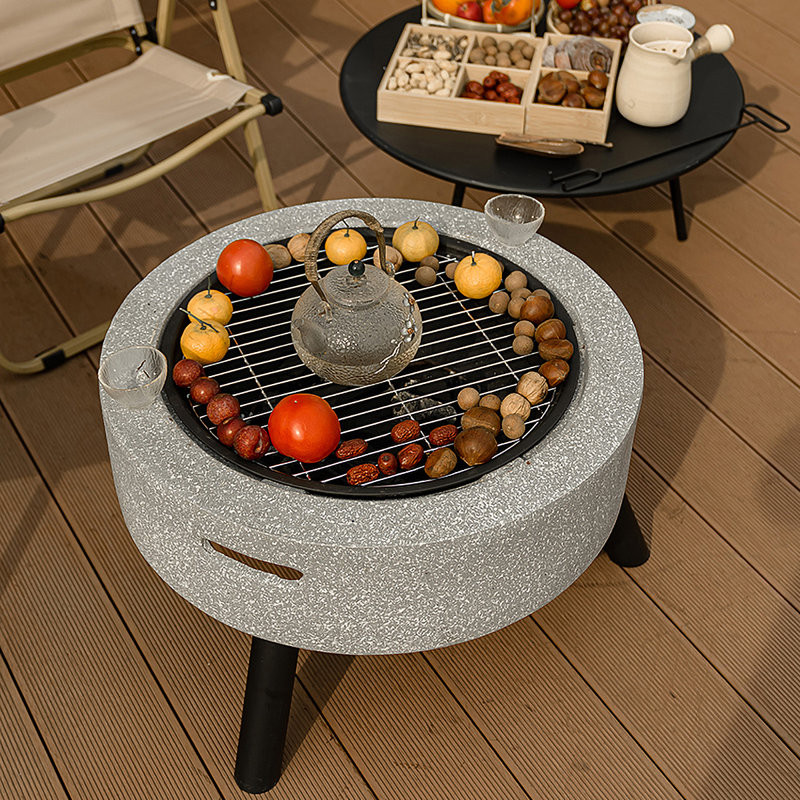 Carolsue 14.17'' H x 23.23'' W Magnesium Oxide Outdoor Fire Pit with Lid