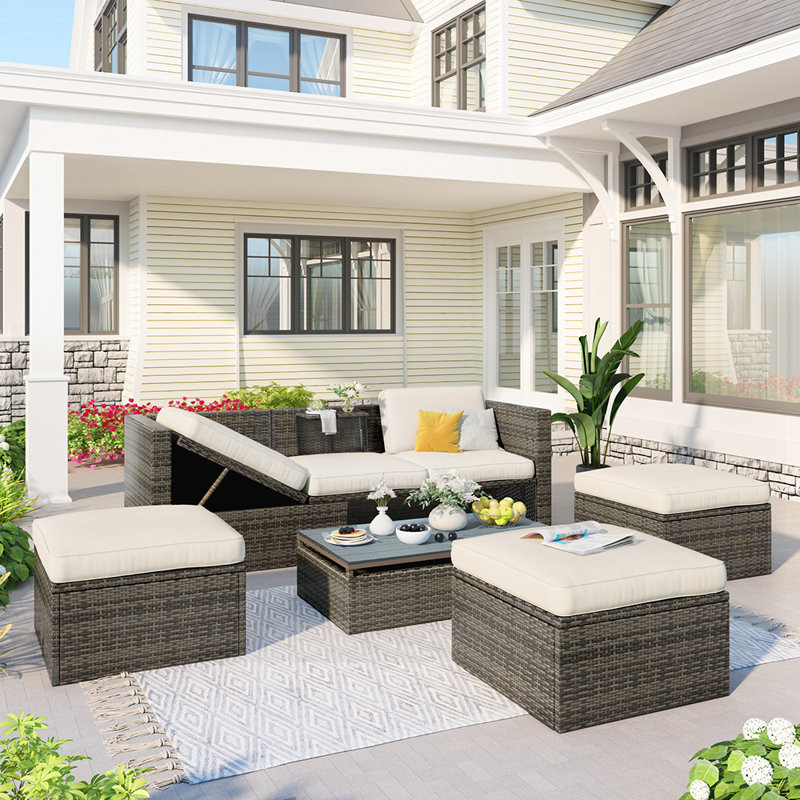 Tikia 82.7'' Wide Outdoor Patio Sofa with Cushions