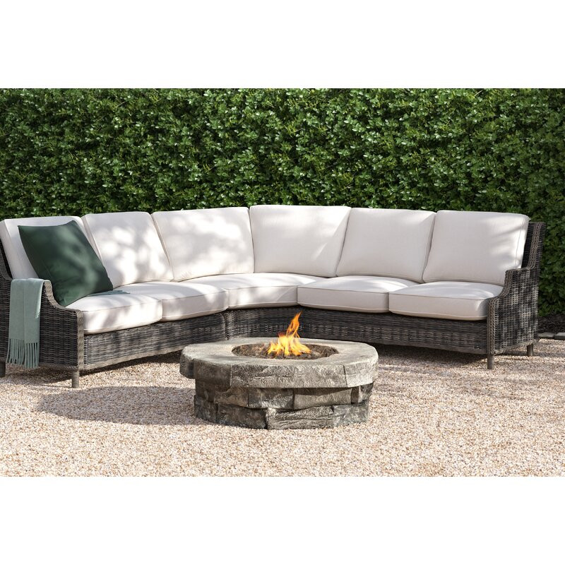 Euron 12" H x 37" W Outdoor Fire Pit Table