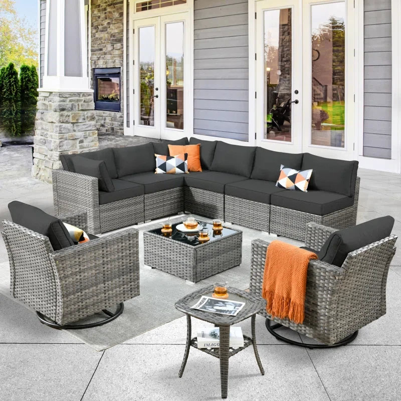 Rebbecca 8 - Person Outdoor Seating Group with Cushions