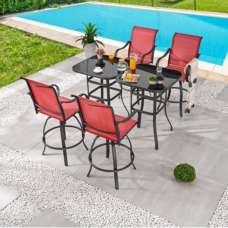 Deveraux Square 4 - Person Bar Height Bistro Dining Set