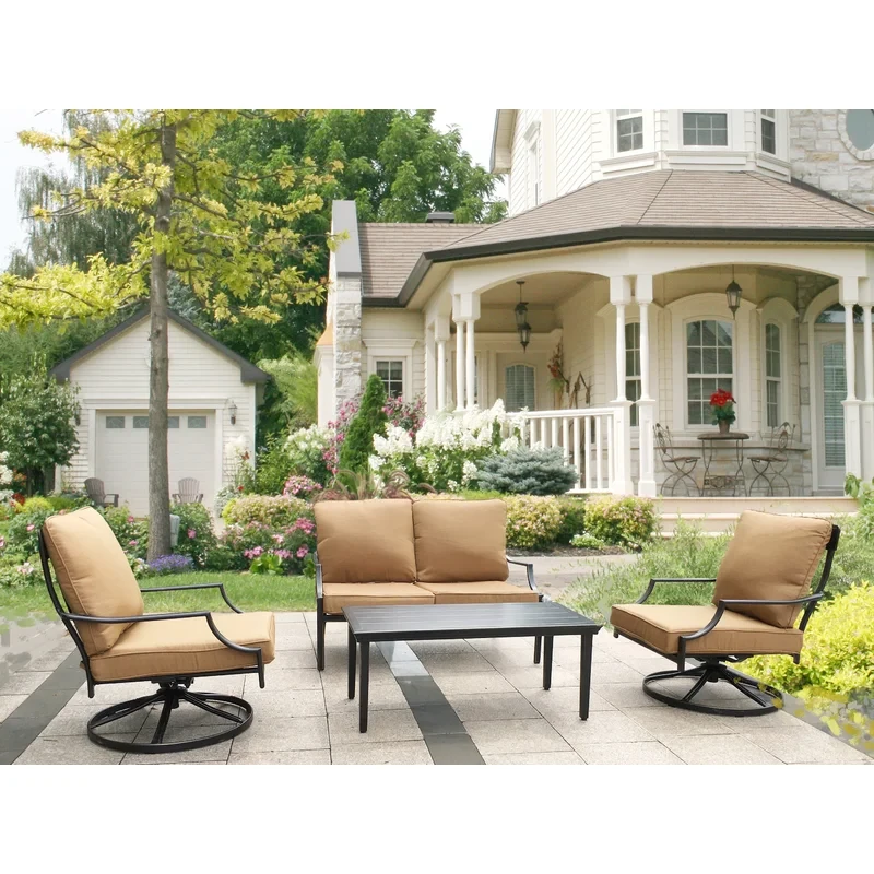 Adyanna Patio 4 Piece Sofa Seating Group with Cushions