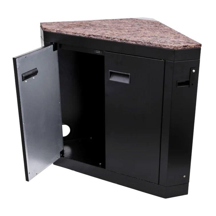 Charbroil Medallion Series Modular Outdoor Kitchen Corner Component with Storage, Black