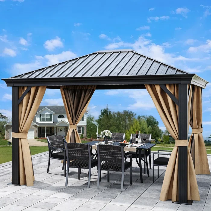 12 Ft. W x 10 Ft. D Aluminum Patio Gazebo