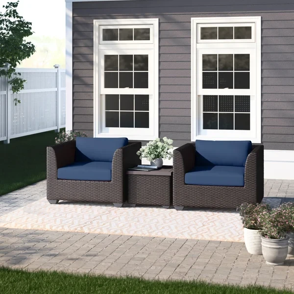 Anastase 2 - Person Outdoor Seating Group with Cushions