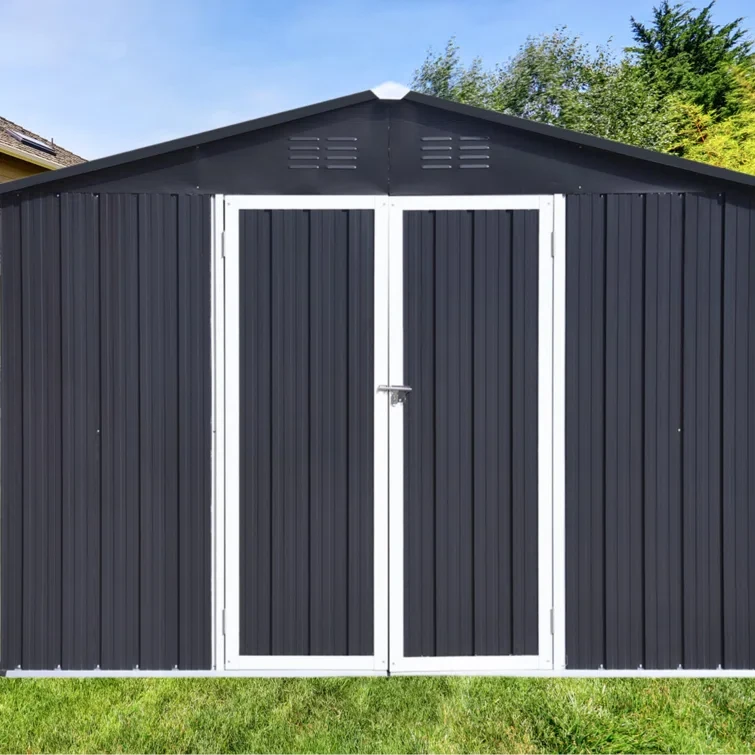 8 ft. W x 9 ft. D Metal Storage Shed