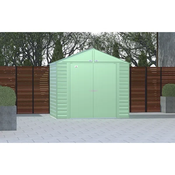 8 ft. W x 8 ft. D Metal Storage Shed