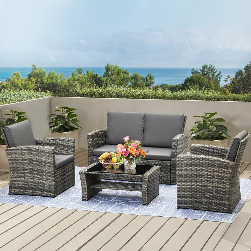 Dibiase 4 - Person Outdoor Seating Group with Cushions