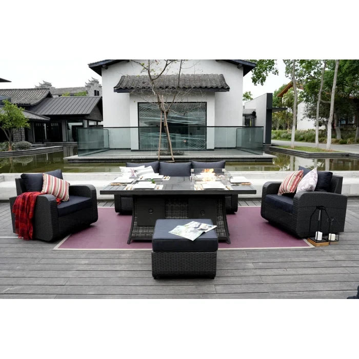 Aliaksey 5-Person Outdoor Seating Group with Cushions