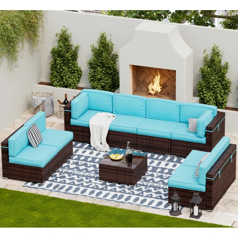 Keolani 8 - Person Outdoor Seating Group with Cushions