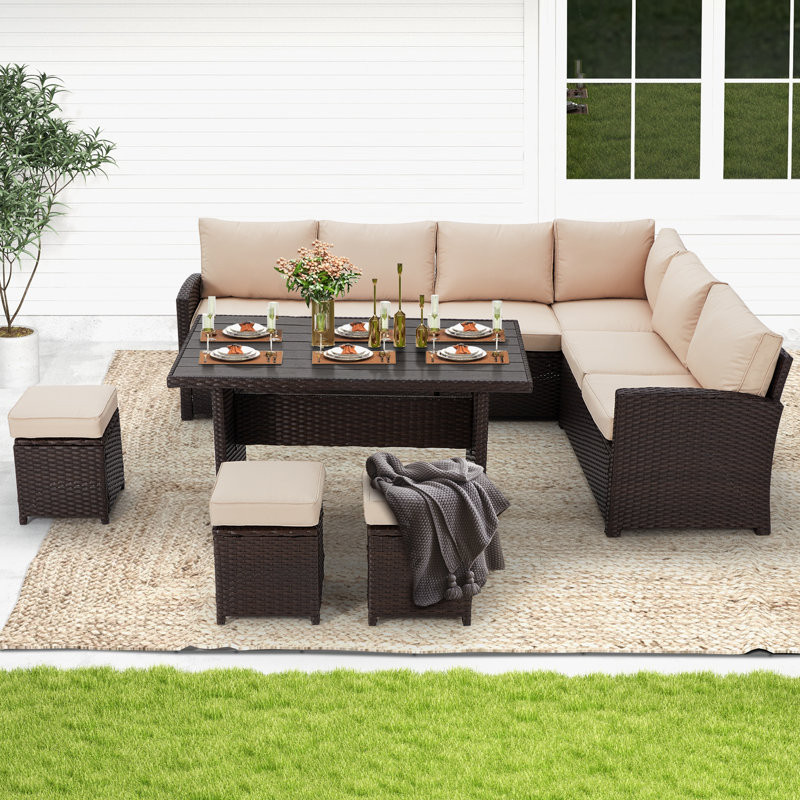 9 - Person Outdoor Seating Group with Cushions