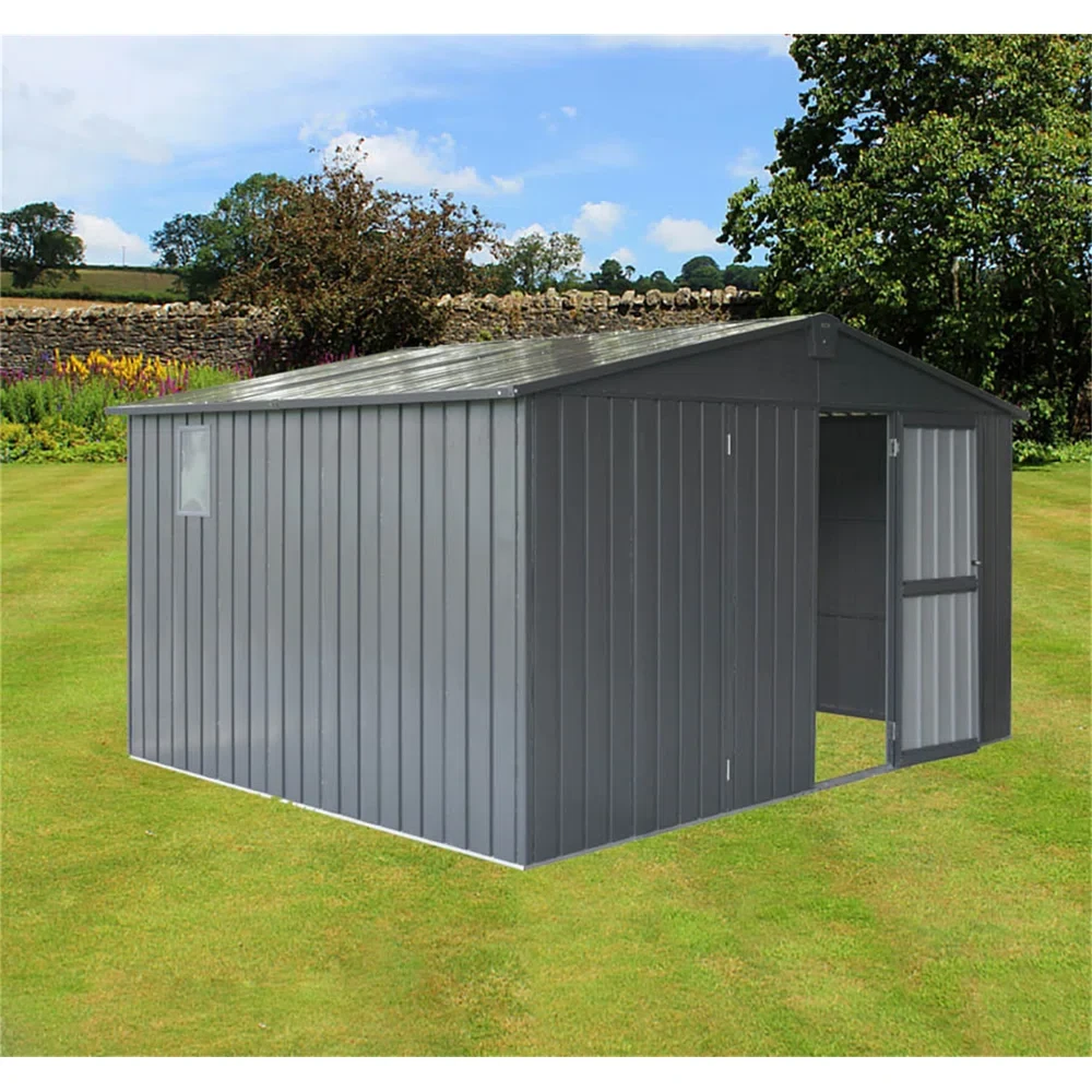 11 ft. W x 9 ft. D Metal Storage Shed