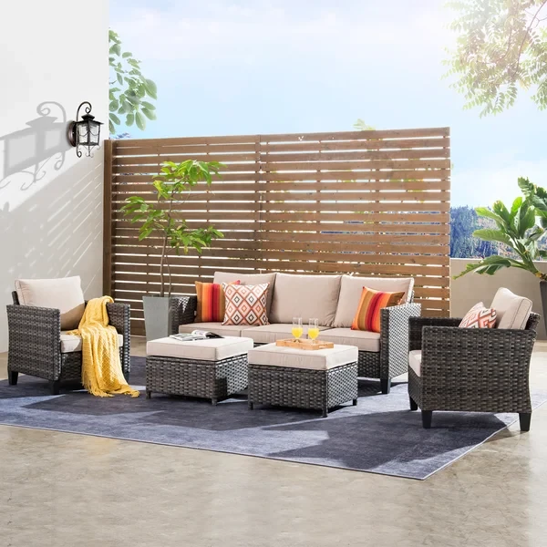 Amerissa 5 - Person Outdoor Seating Group with Cushions