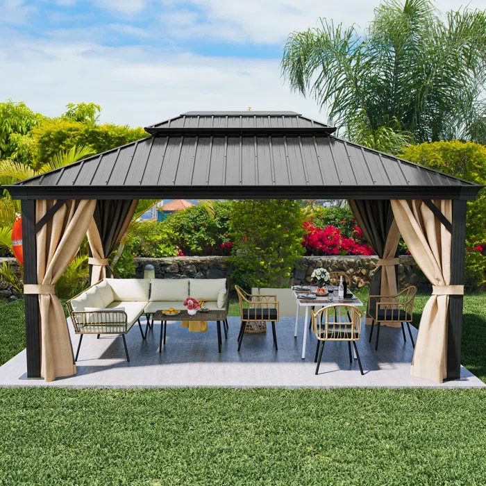 Metal Patio Gazebo 16 ft. x 12 ft.