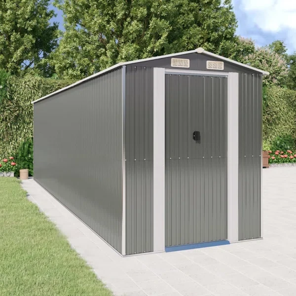 6 ft. 3.6 in W x 22 ft. 7.3 in. D Metal Storage Shed