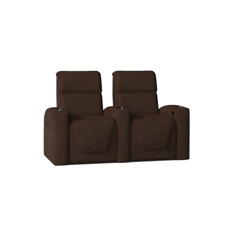 Zone HR Series Upholstered Power Reclining Home Theater Seating with Cup Holder