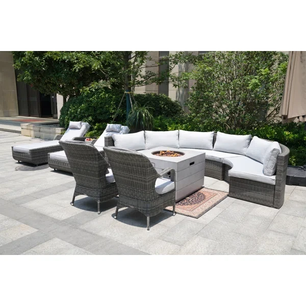 Algird 10 - Person Outdoor Seating Group with Cushions