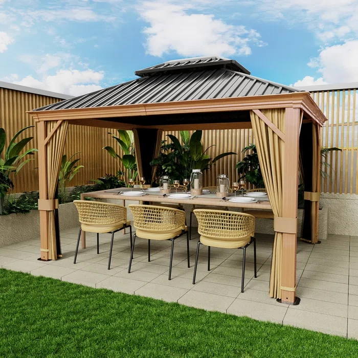 12 Ft. W x 10 Ft. D Aluminum Patio Gazebo