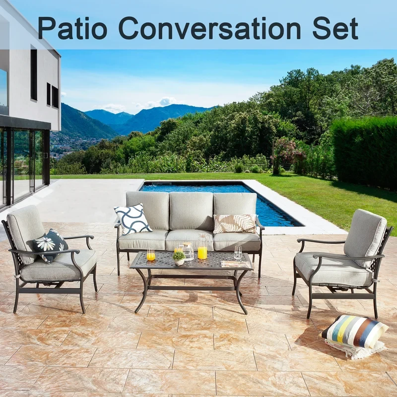 Cannet 5 - Person Outdoor Seating Group with Cushions