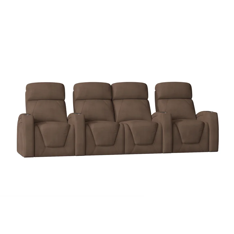 Zone HR Series Upholstered Power Reclining Home Theater Seating with Cup Holder