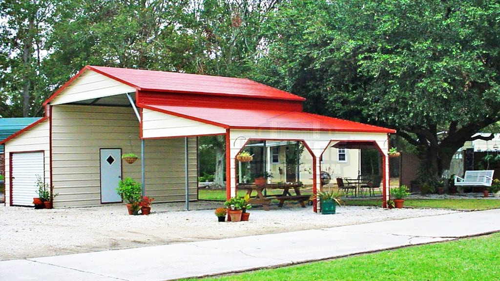 Metal Garage 38'x26' Steel Barn