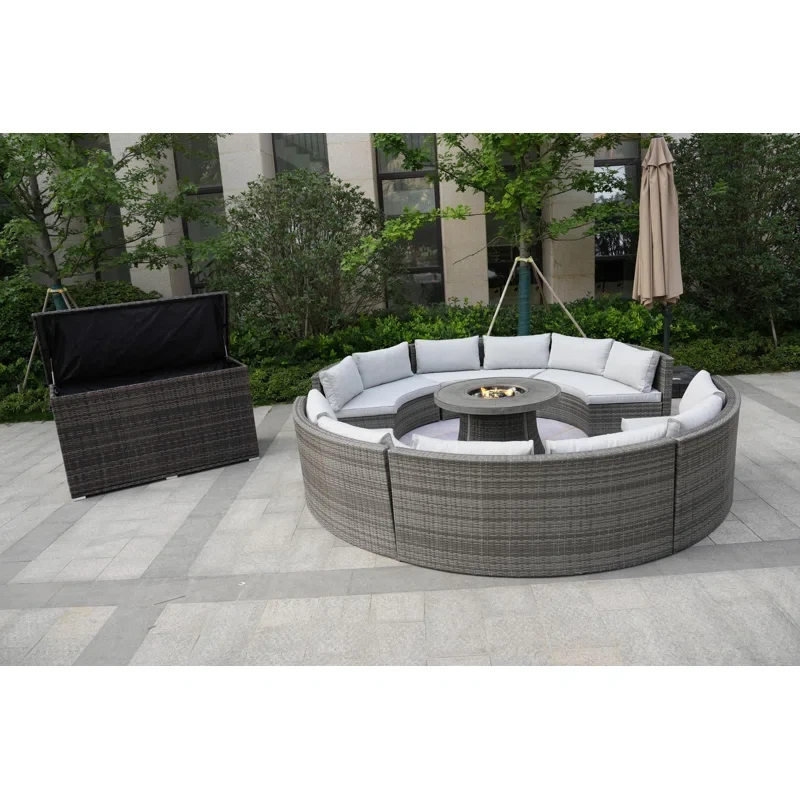 Areefa 12 - Person Outdoor Seating Group with Cushions