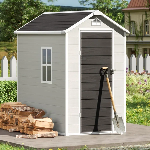 6 ft W x 4 ft D Resin Storage Shed